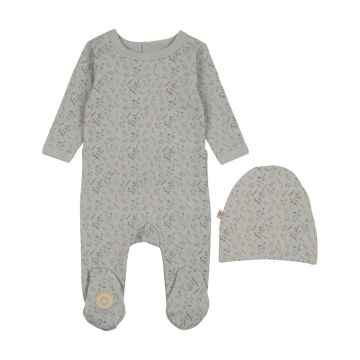 Mon Tresor Botanical Boys Footie and Hat Set