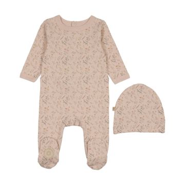 Mon Tresor Botanical Girls Footie and Hat Set