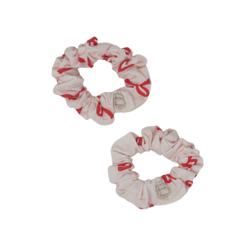 Bandeau Cotton Bow Printed Mini Scrunchie Set