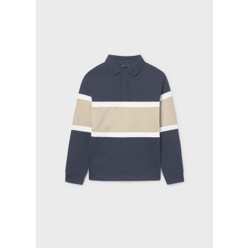 Mayoral Navy L/s Colorblock Polo