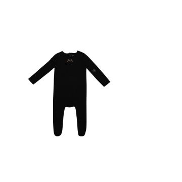 Mini Label Boys Embroidered Keys Footie And Hat - Black Mini Label Boys Embroidered Keys Footie And Hat - Black