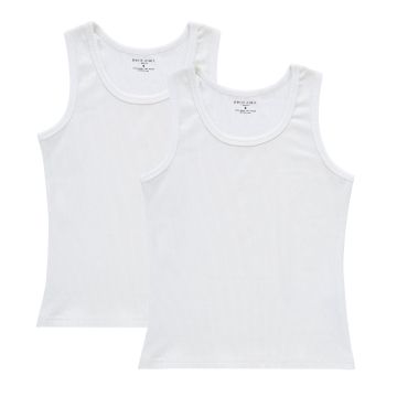 Boys White Undershirt Set