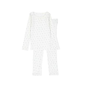 Mini Label ivory Petal Pointelle Floral Two Piece-Boys