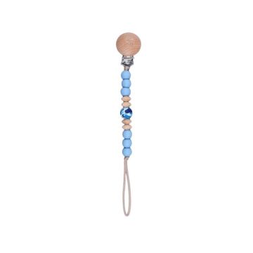 Daisy Gift Box Teething pacifier clip - Brunnera Blue Marble