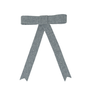 Bandeau Brushed Wool Large Bow Clip