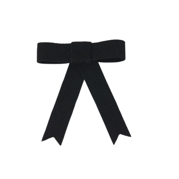 Bandeau Brushed Wool Medium Bow Clip