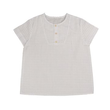 Belati PLAID SHIRT WITH V PLACKET Blue