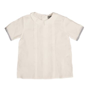 Belati CONTRAST TRIMS SHIRT WITH TUCKS Navy