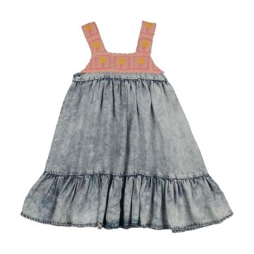 Bonjoy Pink Crochet Tencel Jumper