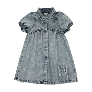 Bonjoy Blue Denim Jean Patch SS Dress
