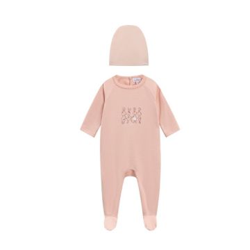 Oubon Bunny Girls Footie + Hat 