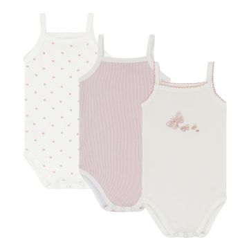 Ely's and Co Girls 3 pack Jersey Strap Undershirts 