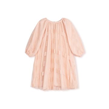 Lilou Pleated Mesh Gown Mauve