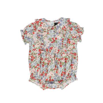 BAmboo Floral Trim Romper Multi