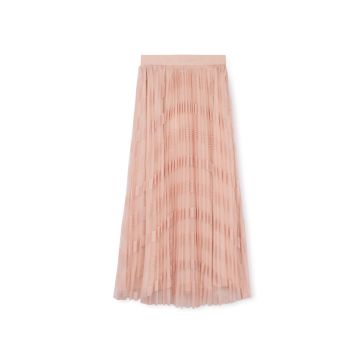 Lilou Pleated Mesh Skirt Mauve