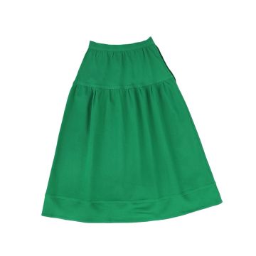 Bamboo Waisted Denim Maxi Skirt Green