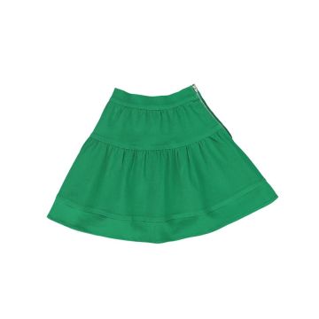 Bamboo Waisted Denim Skirt Green