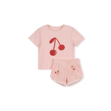 Cabana Alston Baby Tee And Shorts Pink