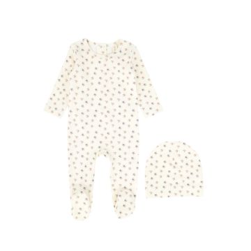 Bebe Jolee Floral Cluster Print Footie Multi