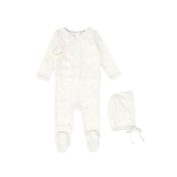 Bebe Jolee Fruit Dot Wrap Footie Blue