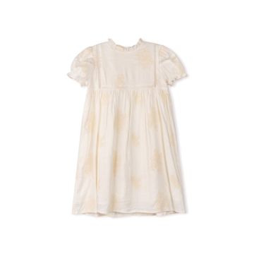 Papillon Embroidered Flowy Dress With Trimming 
