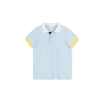 Harper James Tri Color Contrast Polo Light Blue