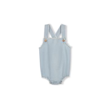 Phil And Phobe Edge Frayed Edge Crossed Strap Girl Romper 