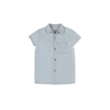 Phil And Phobe Edge Denim Frayed Edge shirt Light blue