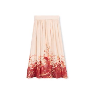 Mallory & Merlot Floral Bottom Fade Skirt peach