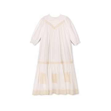 Minimal Linen Full Pleated Chest Dress