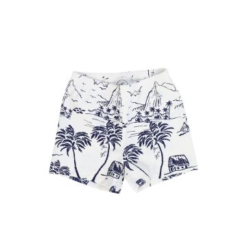 Water Club Toile Print Swim Shorts Navy