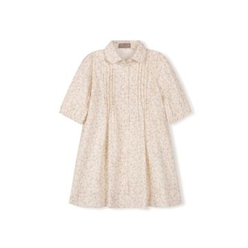 One Child Stems Floral Pleated Dress 