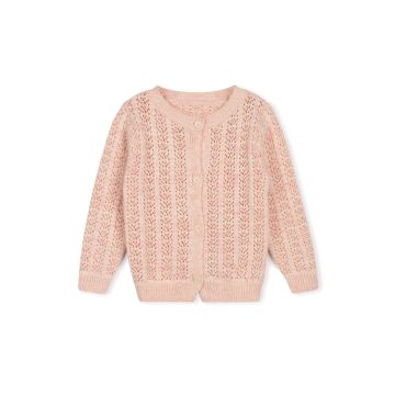Tustello Brim Melange Cardigan Pink