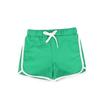 Bamboo Contrast Trim T-shirt Shorts Green