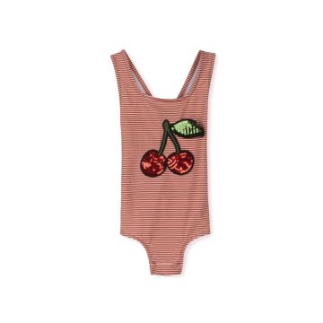 Cabana Sequin Cherry Bathing Suit Red