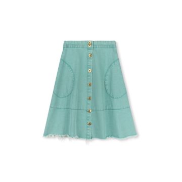 Phil And Phobe Gabe Denim Button Down Skirt