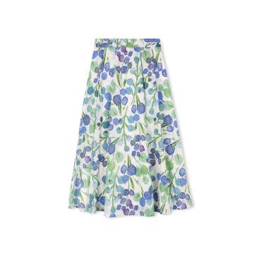 Mallory & Merlot Class Big Pleat Big Print Skirt