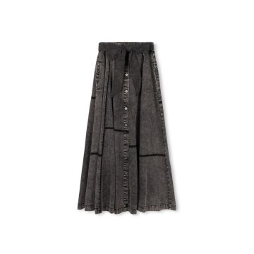 Vibe Tencil Seamed Button Down Skirt