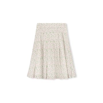 One Child Garden Floral Pleated Midi Skirt 