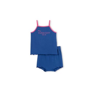 Phil And Phobe Brushed Stripe Tank And Shorts Set Royal