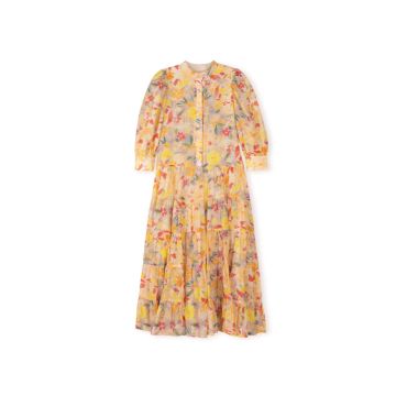 Minimal Linda Floral Midi Dress
