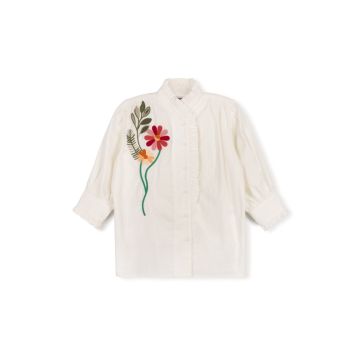 Mallory & Merlot Scattered Floral One Stem Blouse