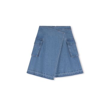 Cabana Denim Wrap Pocket Skirt Denim