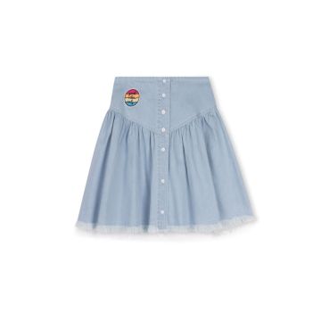 Cabana Frayed Hem Patch Skirt 