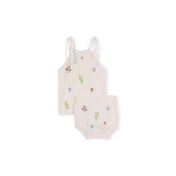 One Child Bloom Floral Knit Set