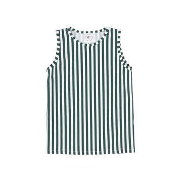 Water Club Striped Swim Tank Green
