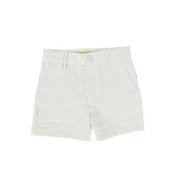Le Bourdon Fitted Seersucker Shorts Dusty Blue