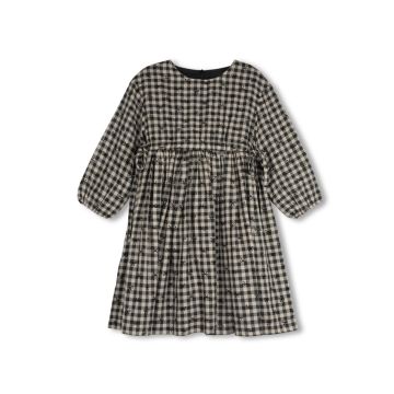 One Child Sherry Checked And Bow Dress 