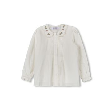 Papillon Ruffle Pleat Front Swing Blouse 