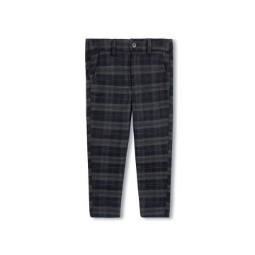 One Child Archie Plaid Pants Navy